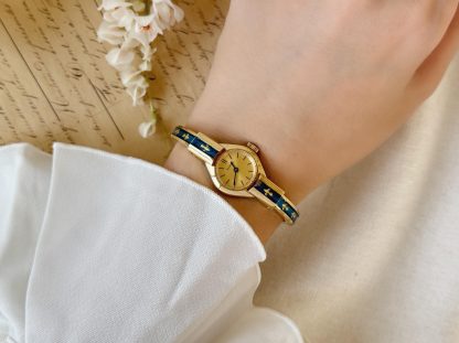 Vintage Blue Enamel Ladies Watch